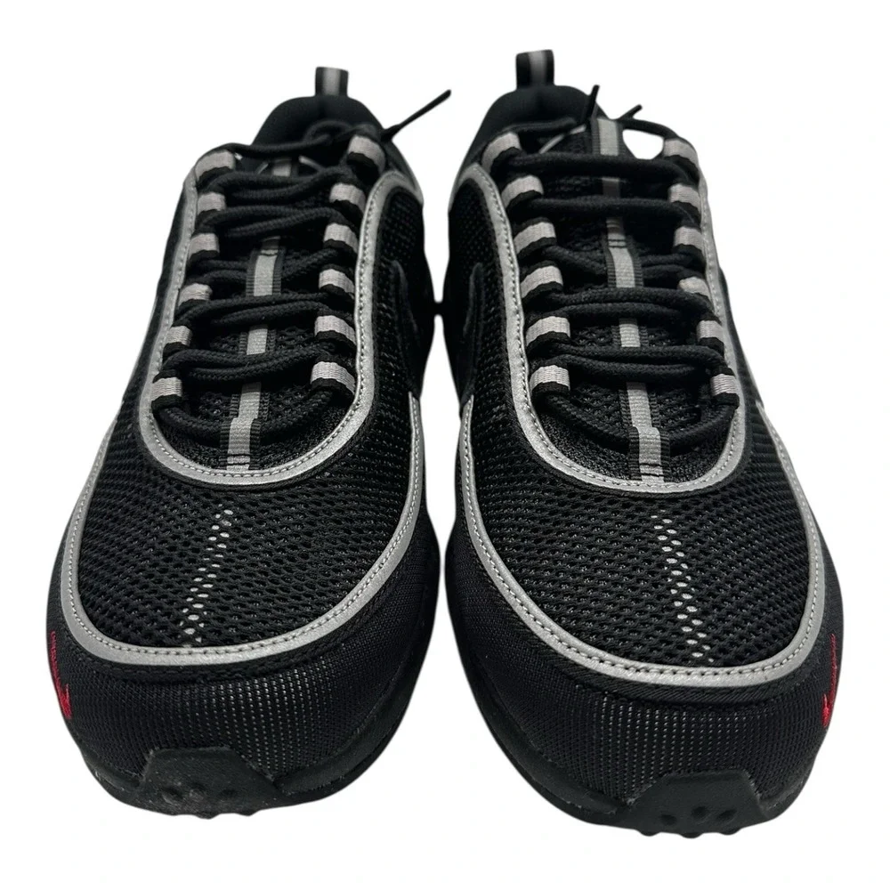 Nike Air Zoom Spiridon SP Shoes Size Mens 7‎ Womens 8.5 Black/Metallic Silver